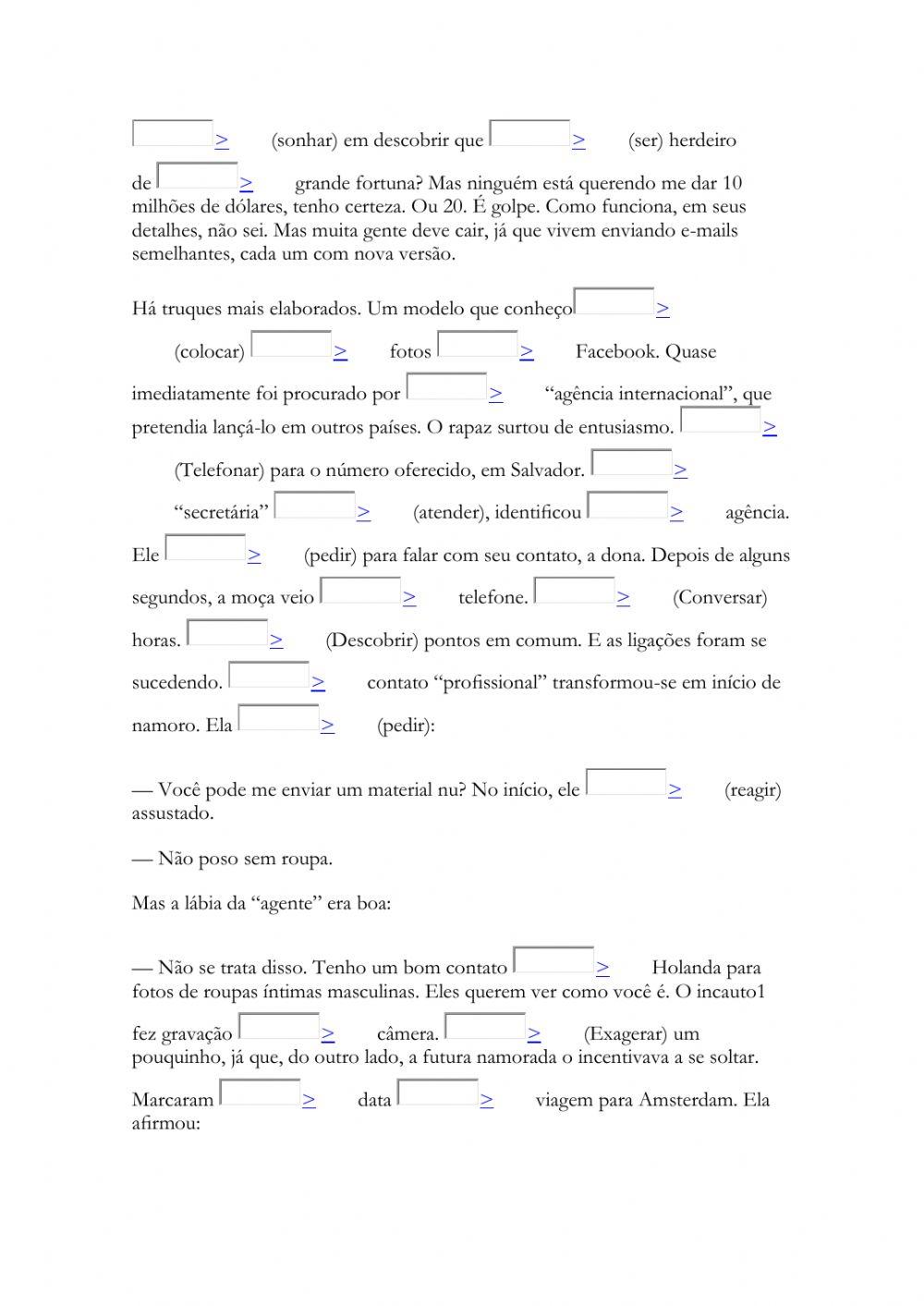 Artigos,  preposições e contrações - VERBOS NO TEMPO ADEQUADO