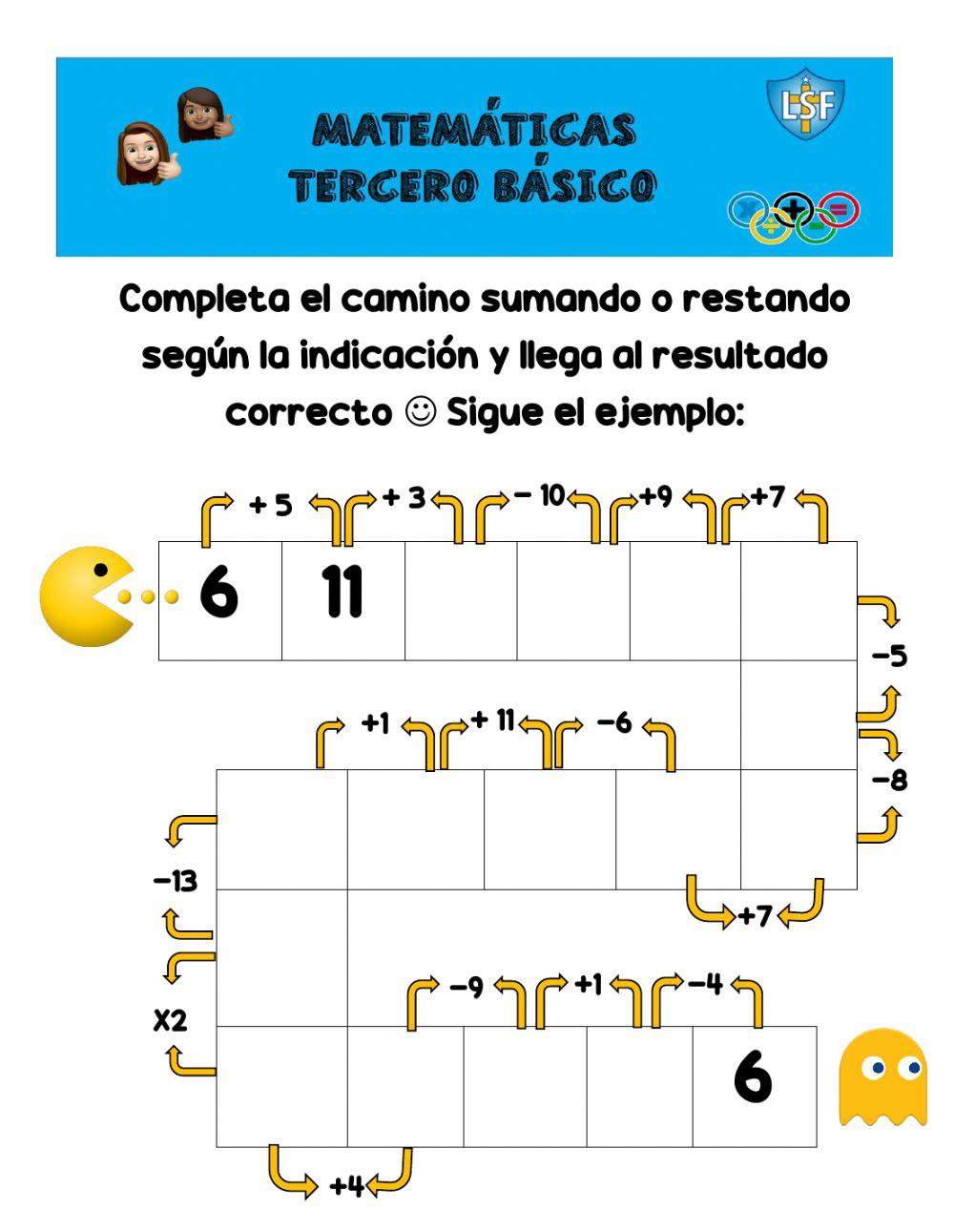 Cálculo mental en laberinto