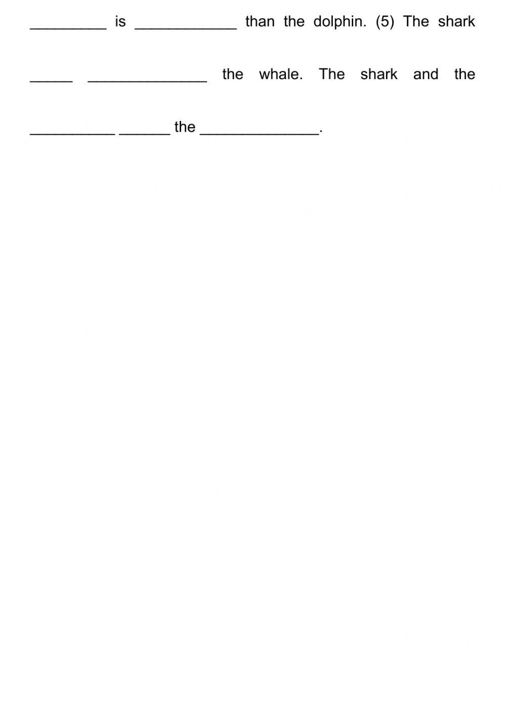 DESCRIBING SEA CREATURES