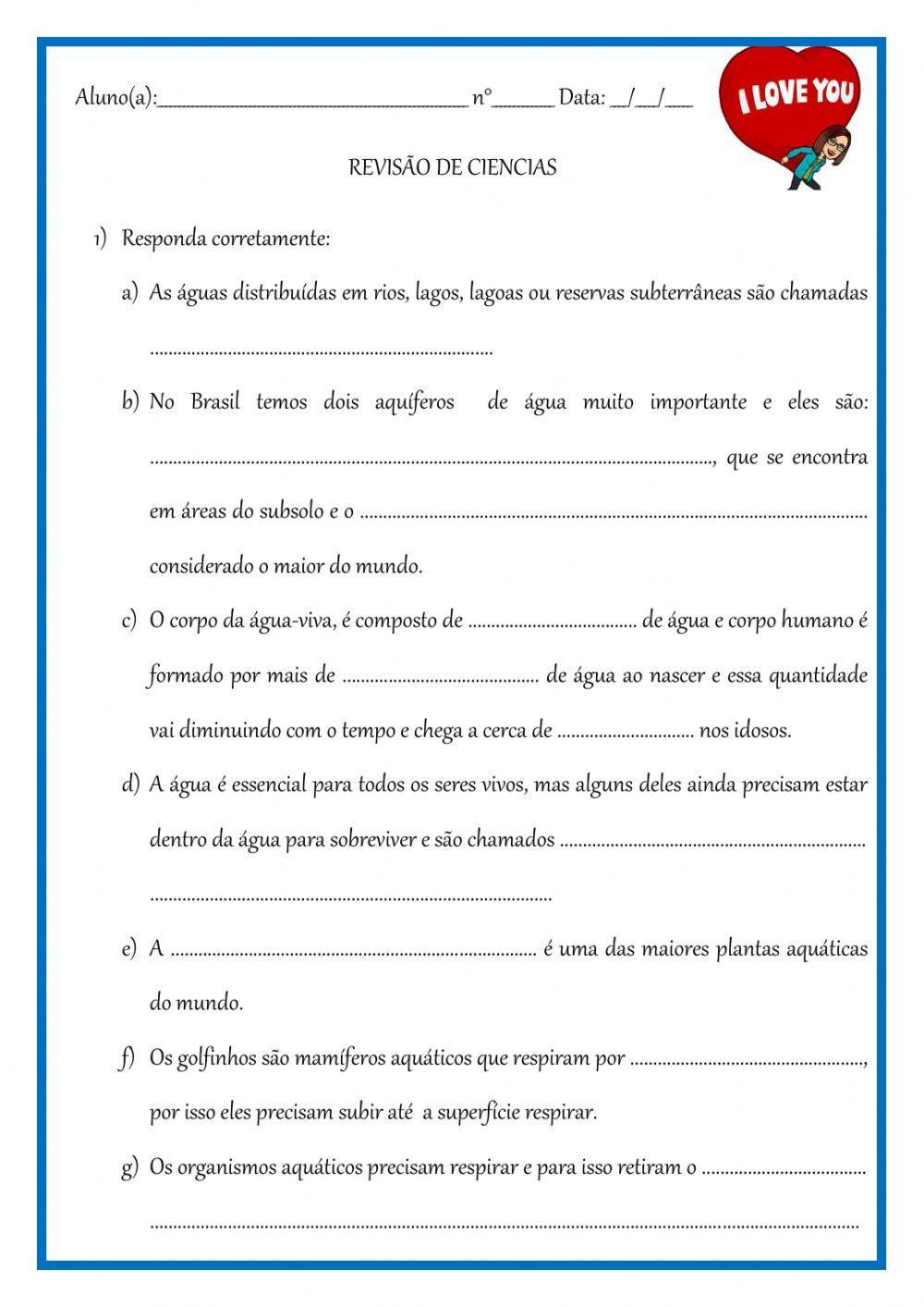 Revisão de ciencias 2 b