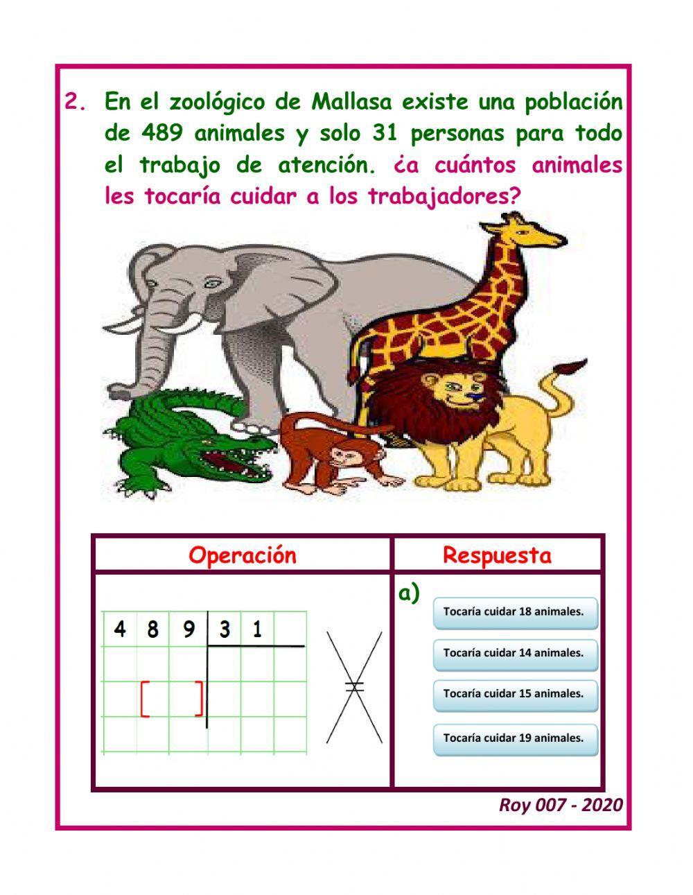 Problemas con la division