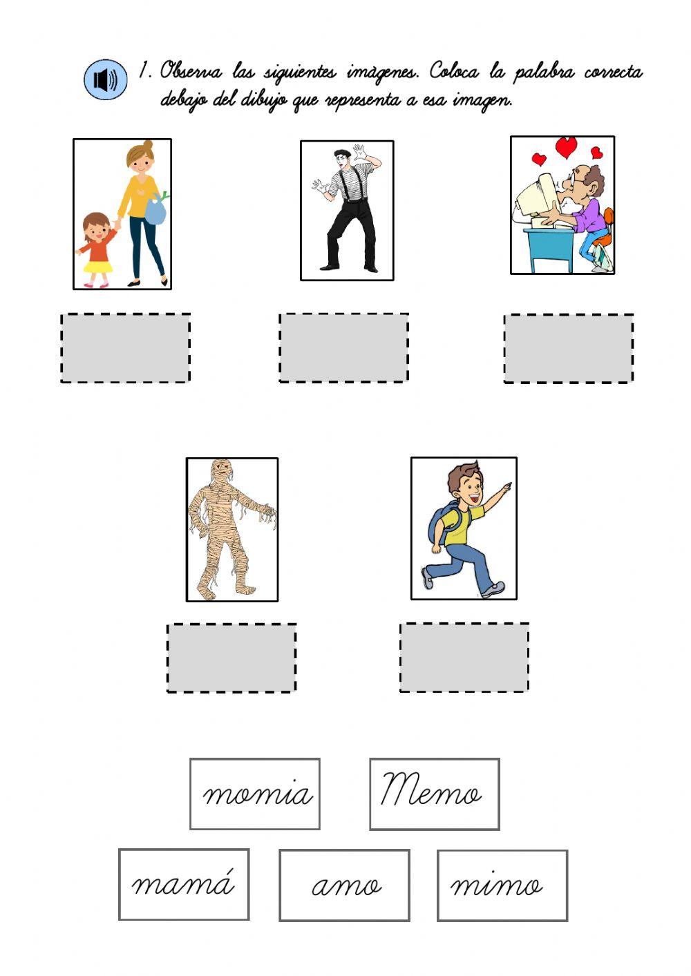 Repaso Vocabulario Letras M S P
