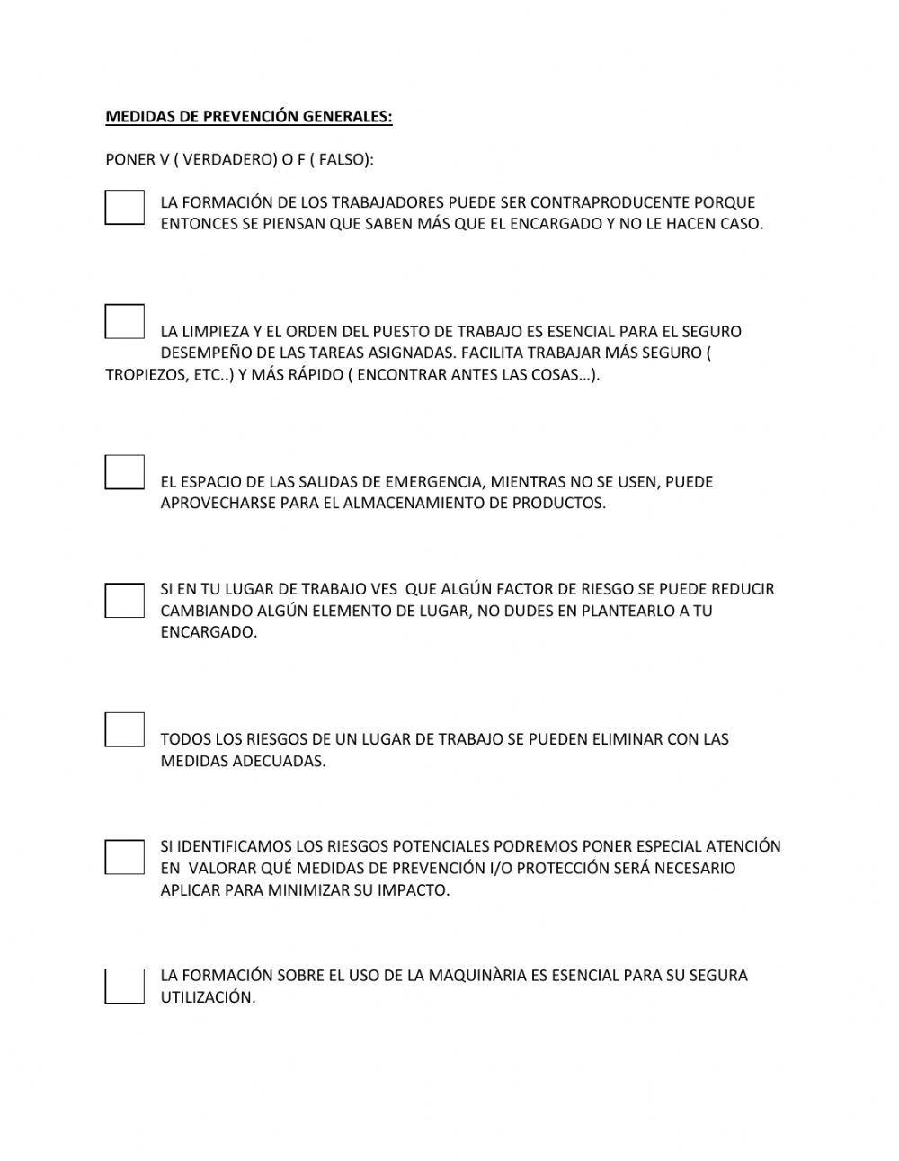 Cómo prevenir: verdadero o falso