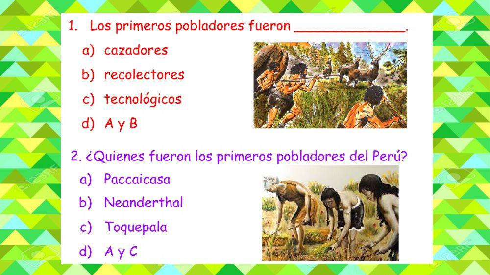 Los primeros pobladores y la Culturas Pre-Incas.