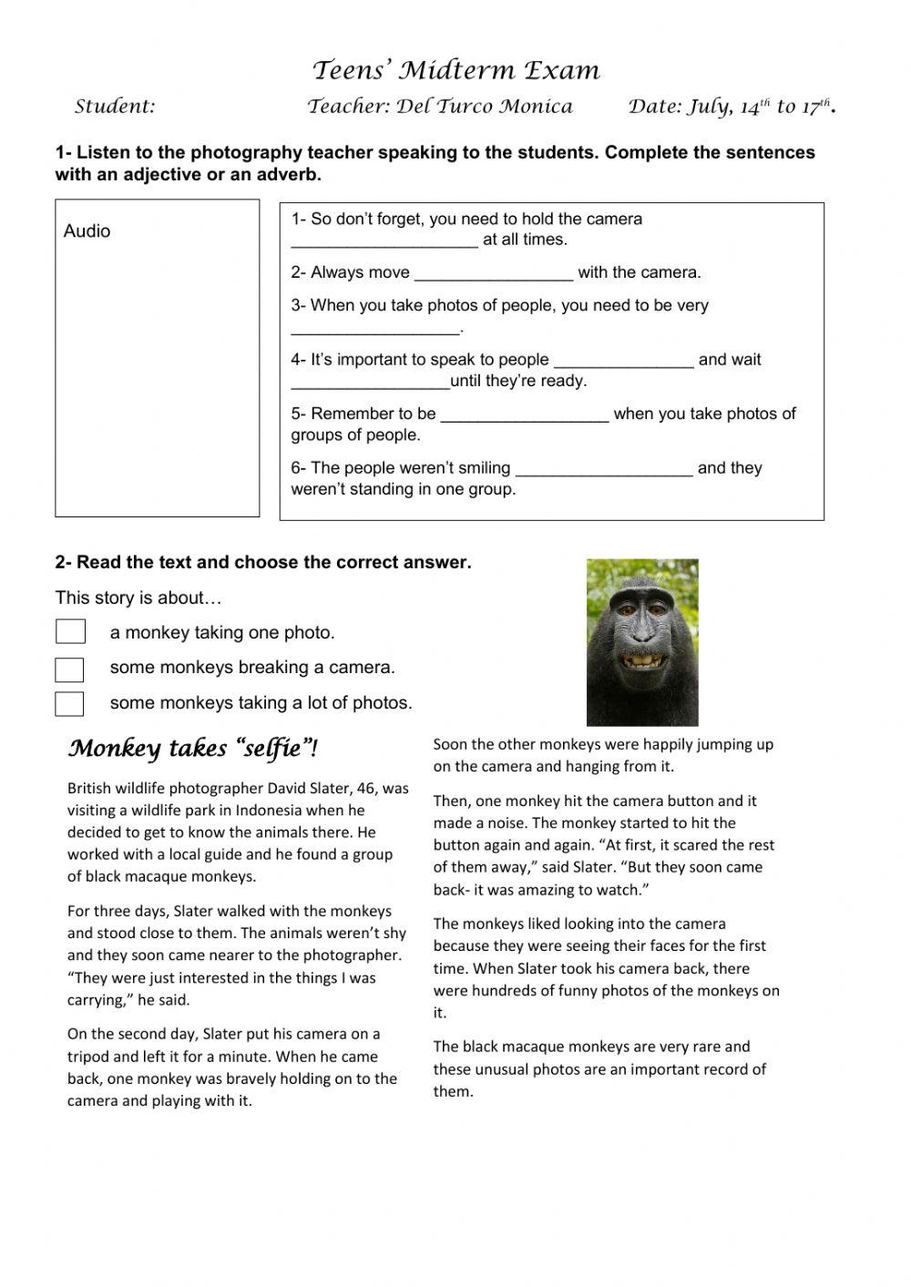 Past tense and Past continuous