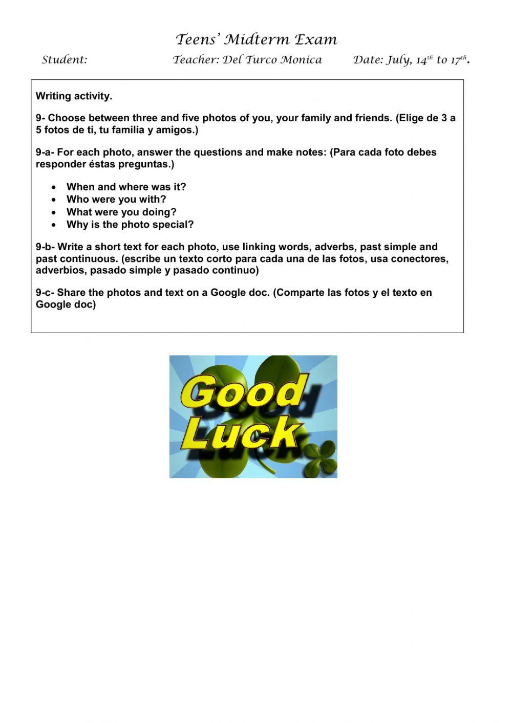 Past tense and Past continuous