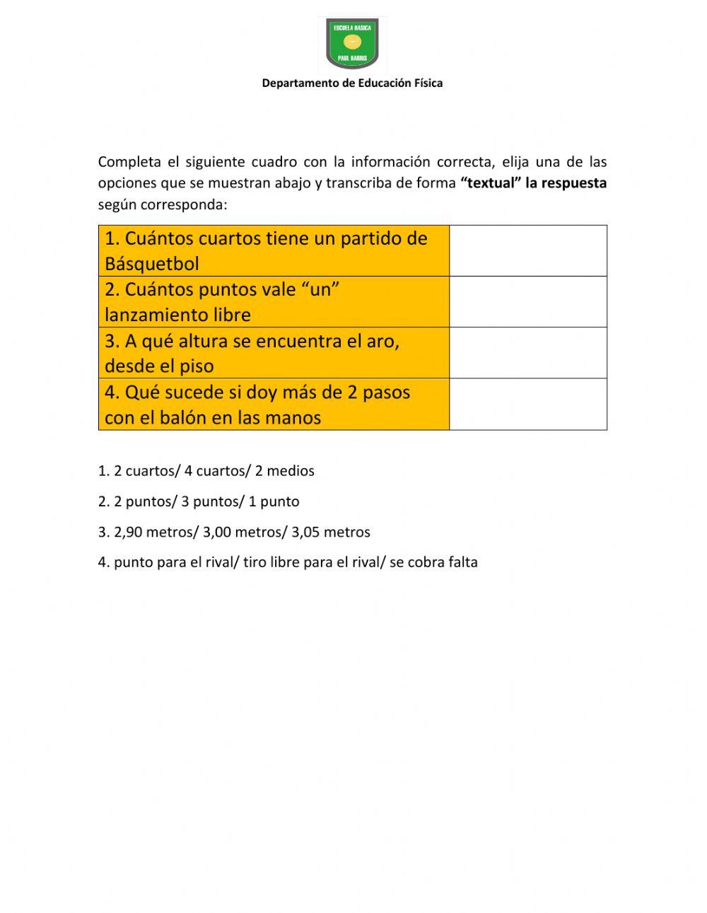Tarea Final 5° Básico