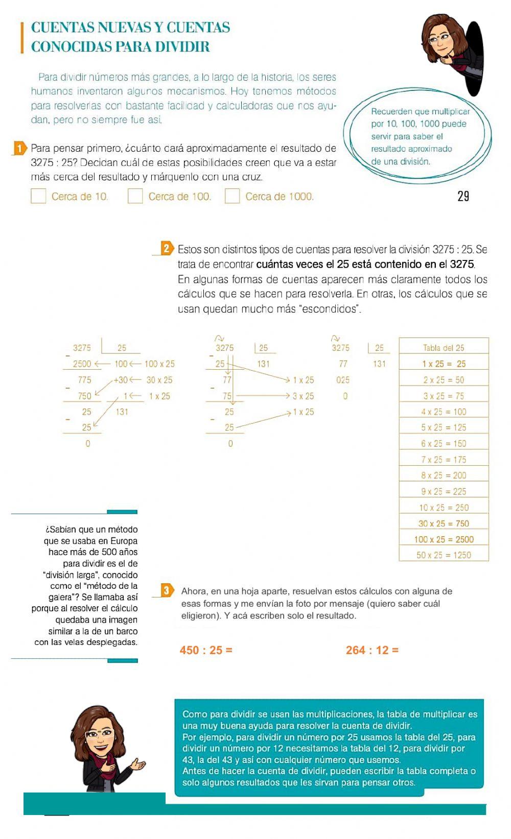 División y multiplicación: nuevos desafíos
