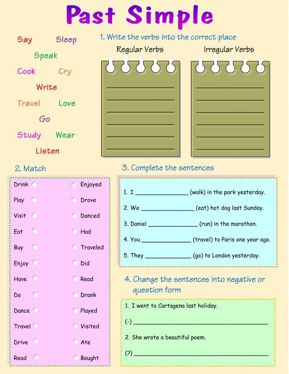 303114 past simple regular and irregular verbs