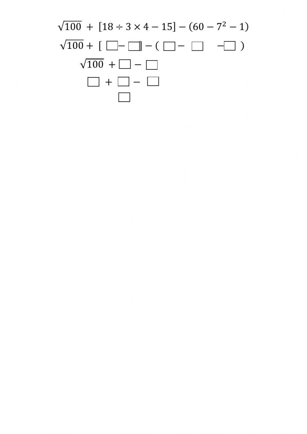 Operaciones combinadas básicas