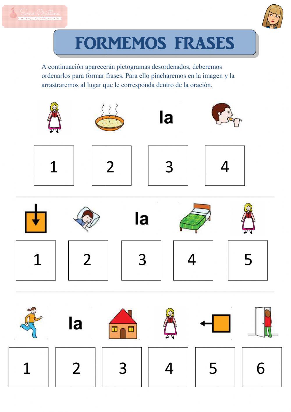 Forma frase ricitos de oro con audio