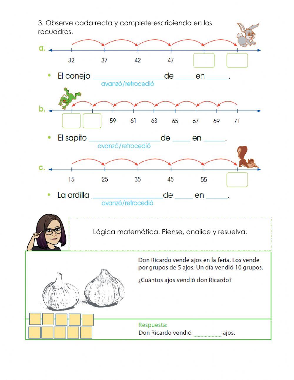 Conteo de cantidades.