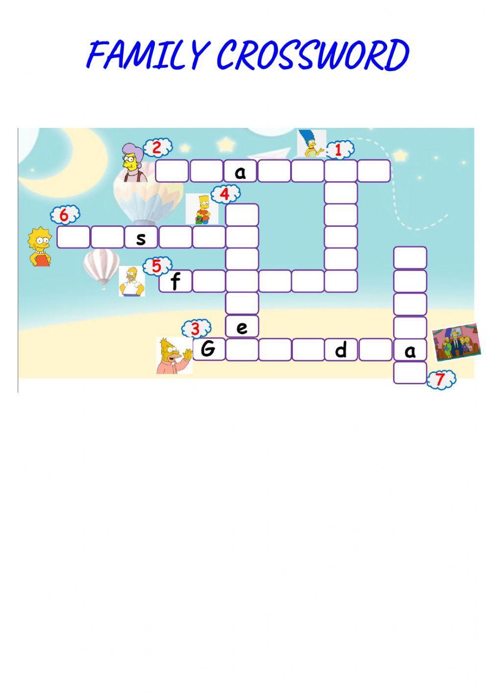 303478 Family crossword Learning13 LiveWorksheets