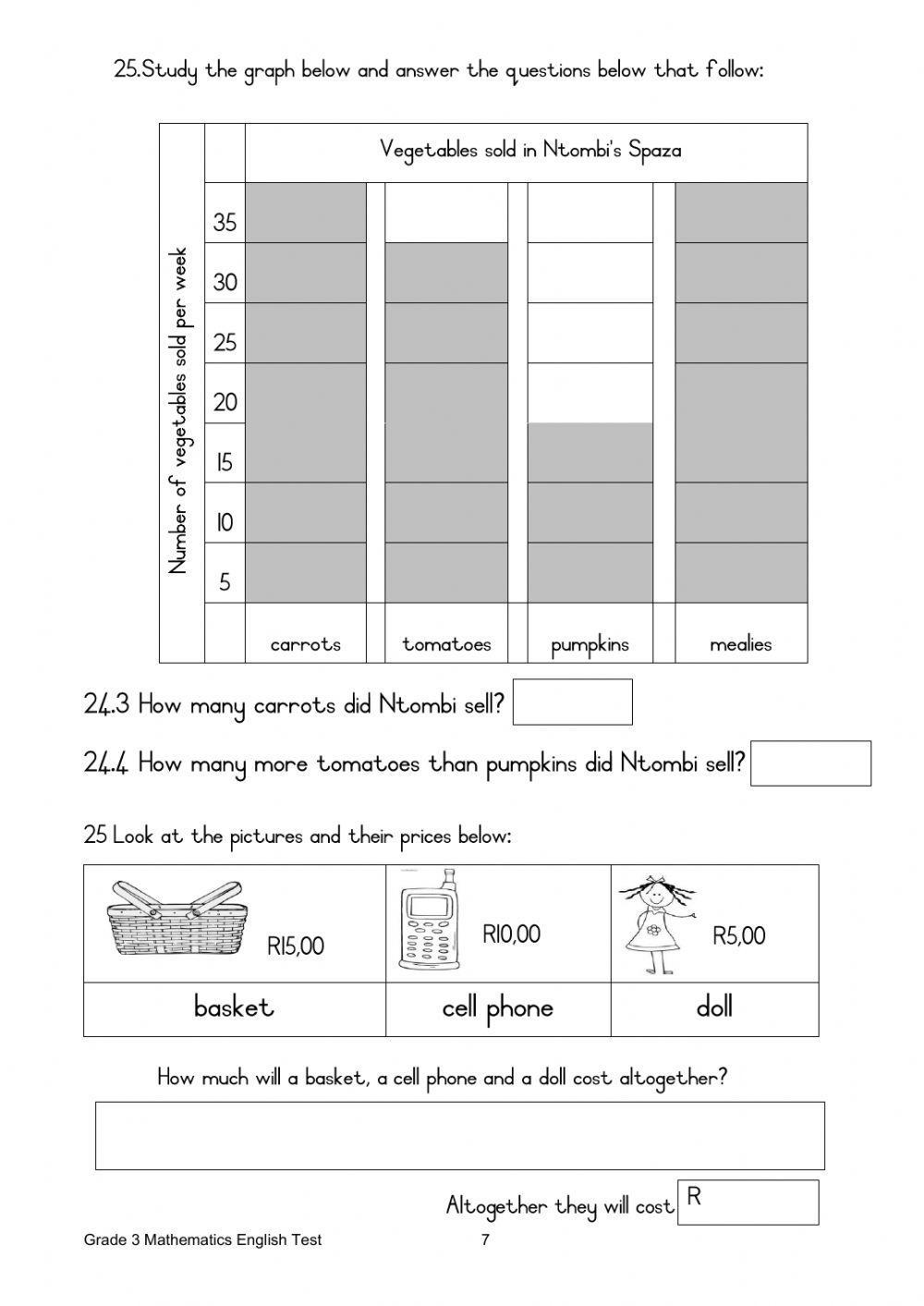 Term 2 Mathematic Task 1 Grade 3