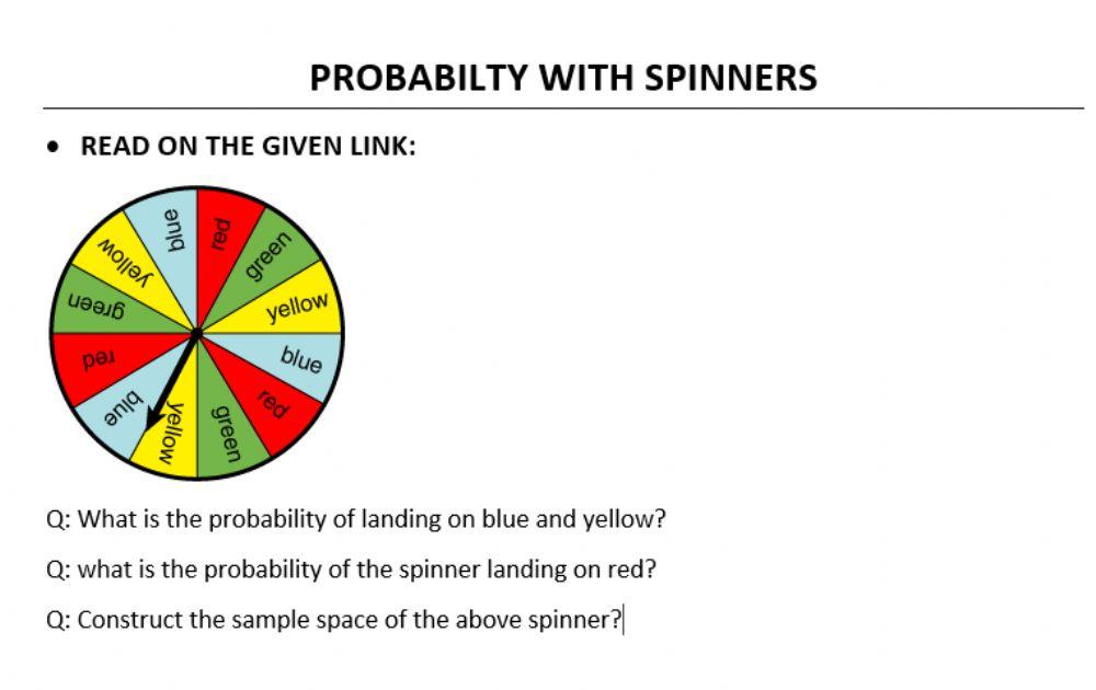 Probability With Spinners