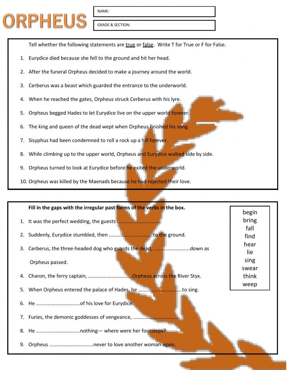 orpheus-worksheet-live-worksheets