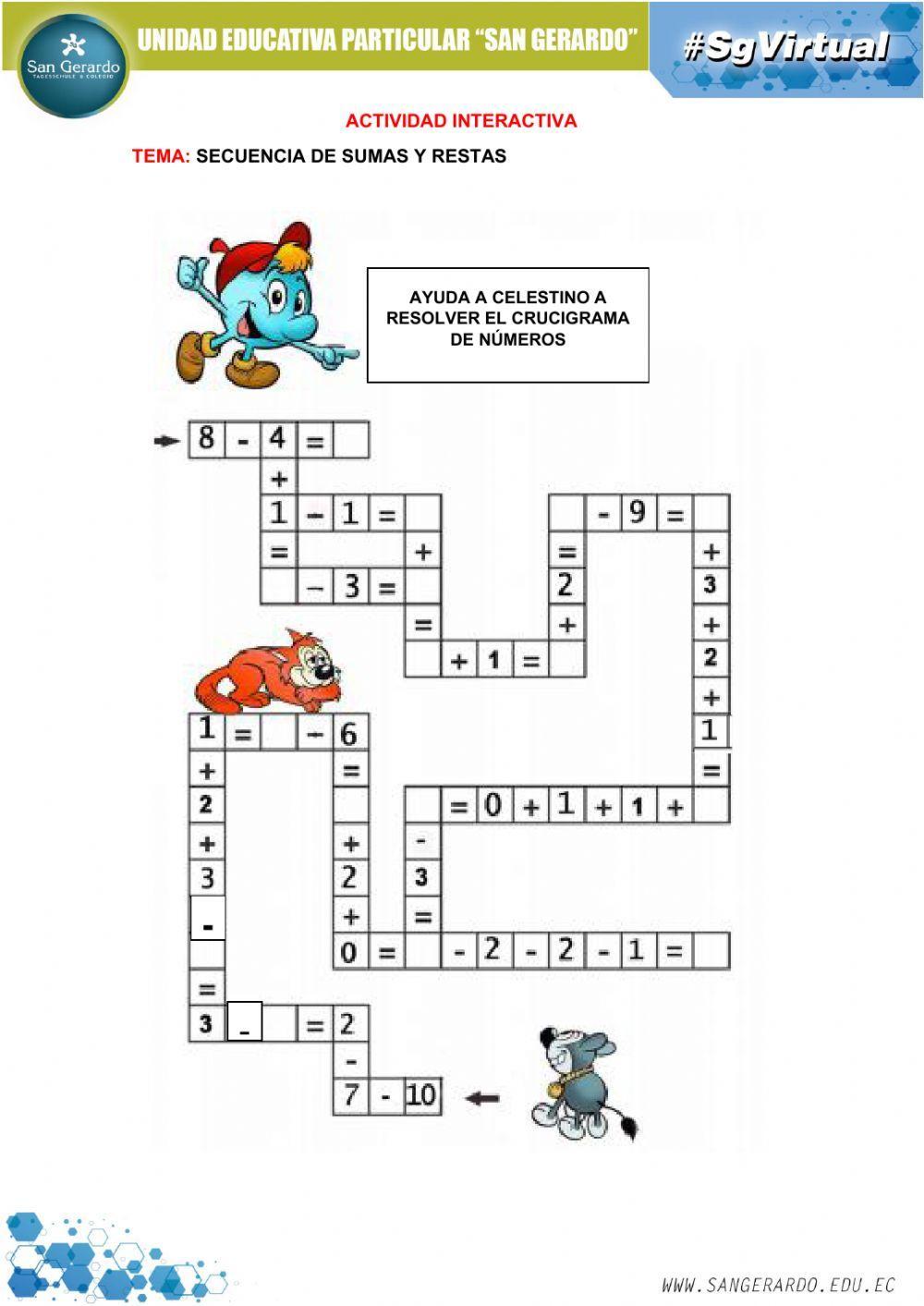 Secuencias de sumas y restas