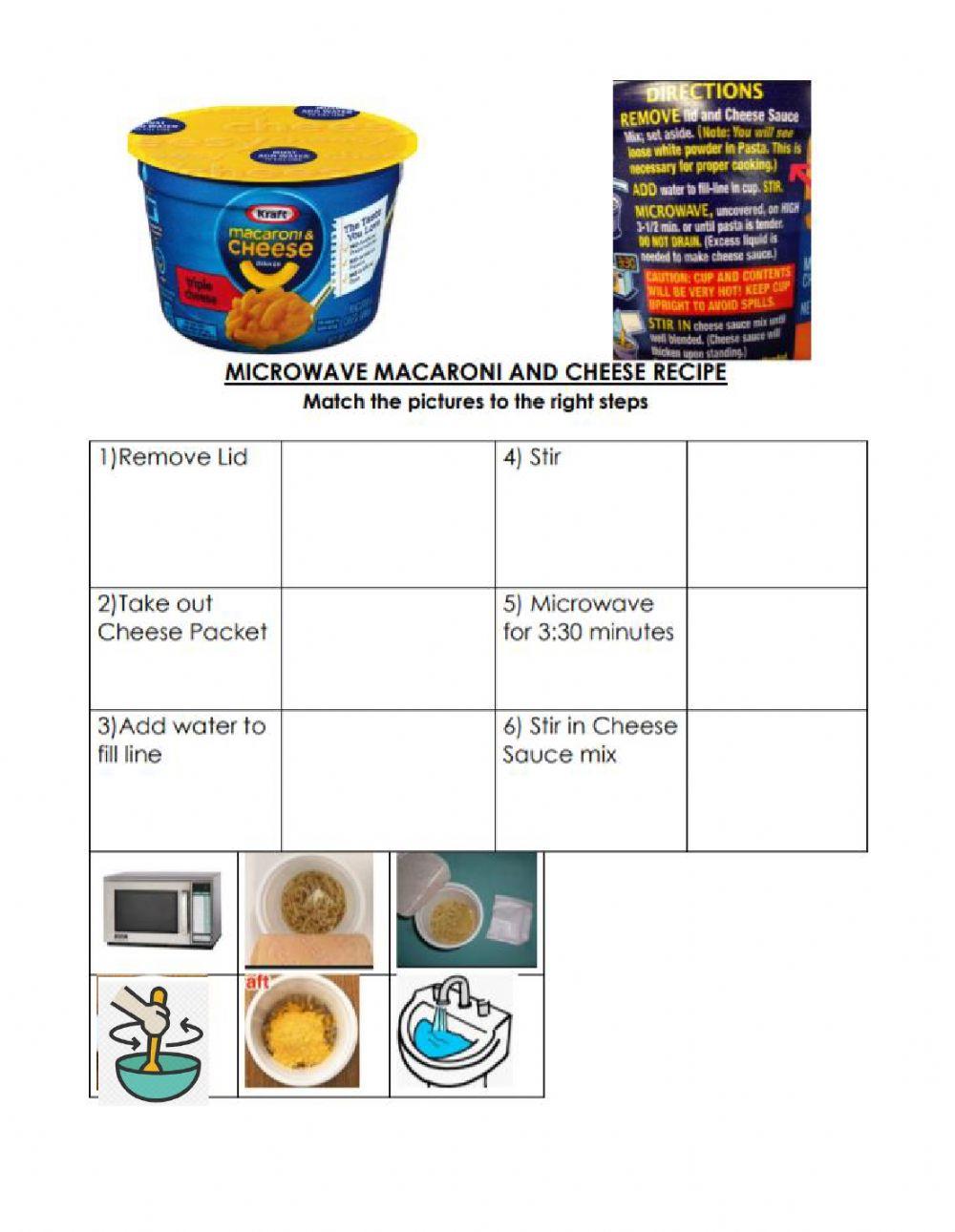 304183 mac and cheese bsullivan liveworksheets