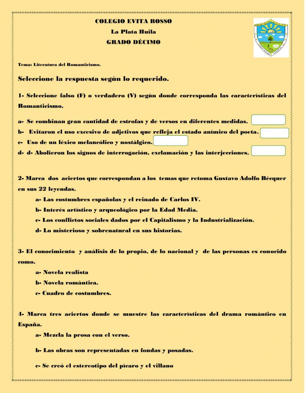 Literatura del Romanticismo español