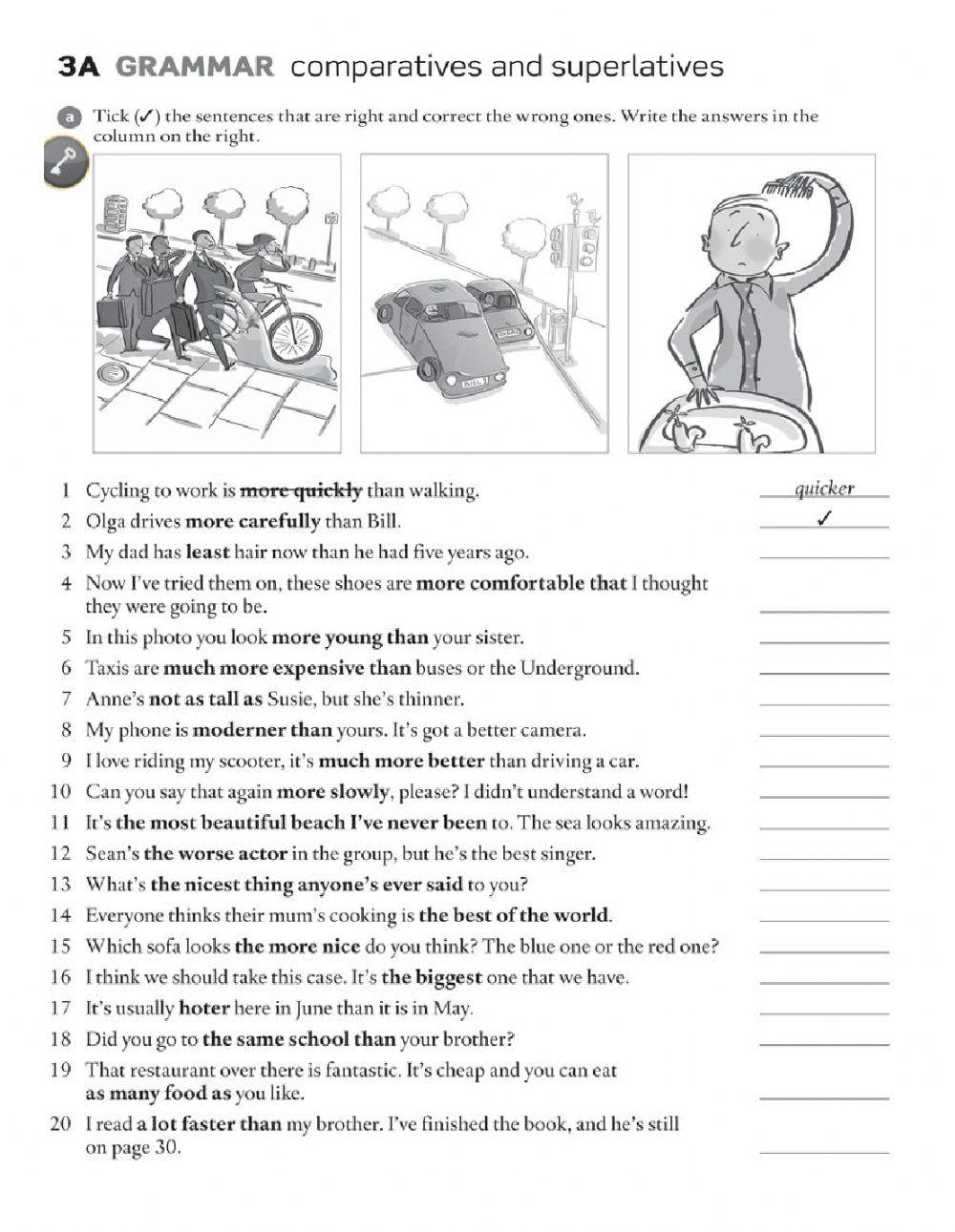 adjective error correction