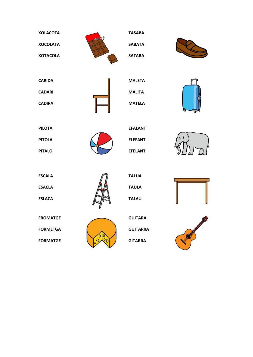 Selecciona la paraula correcta