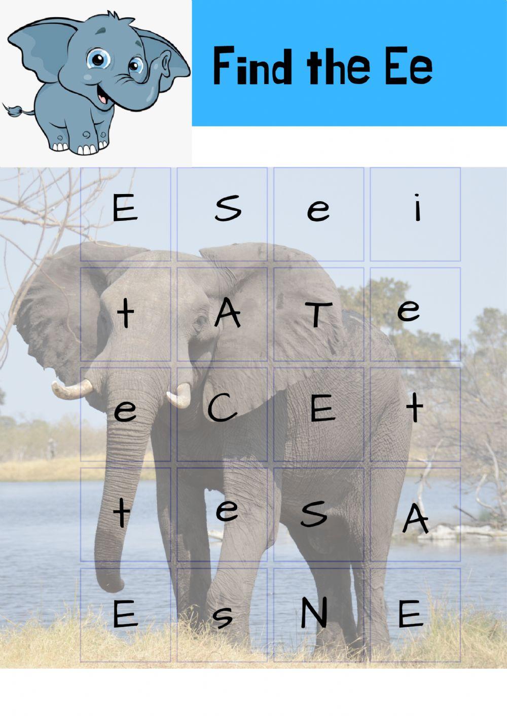 Letter E worksheet Letter E worksheet