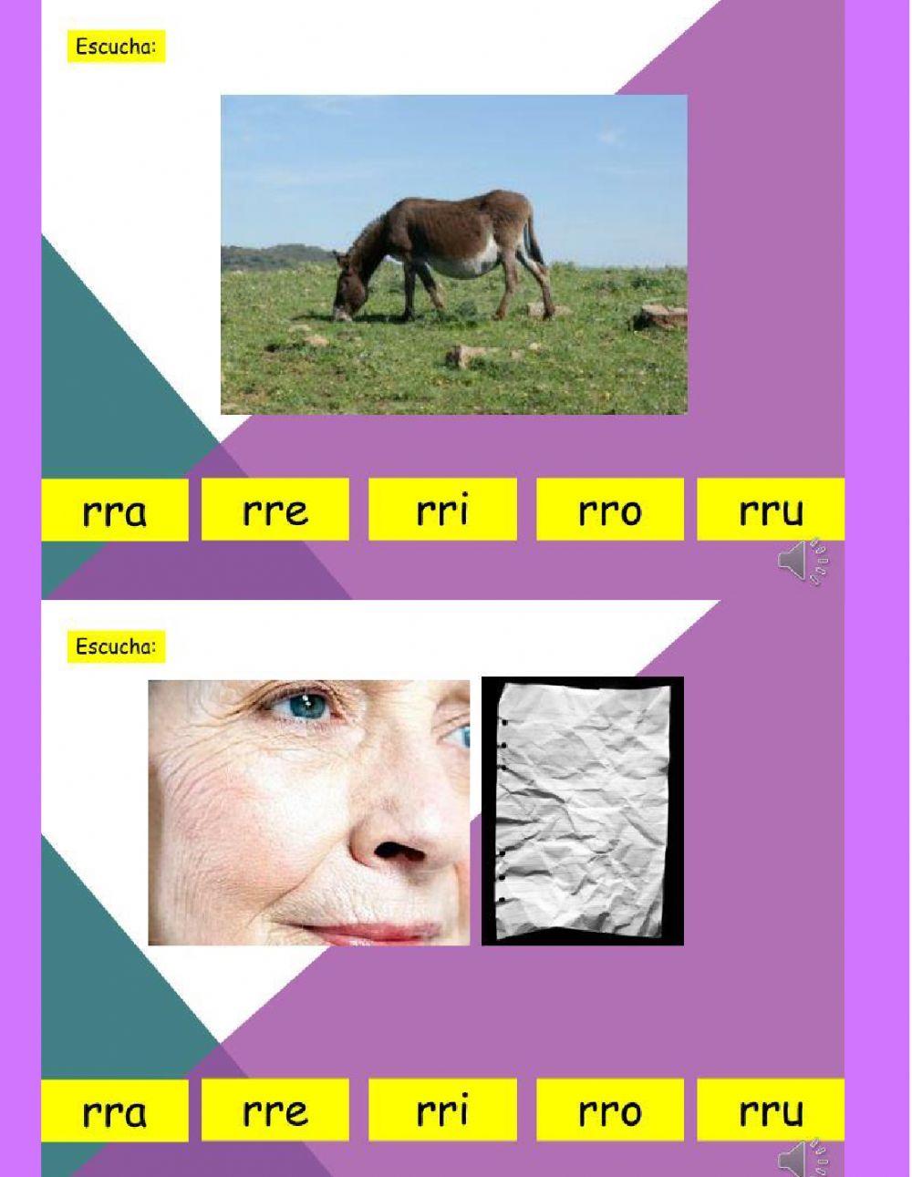 Silabas rra, rre rri, rro, rru