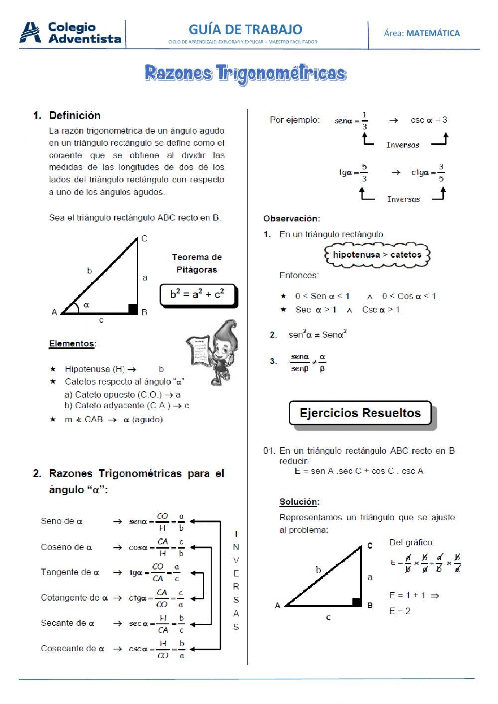 Razones trigonométricas