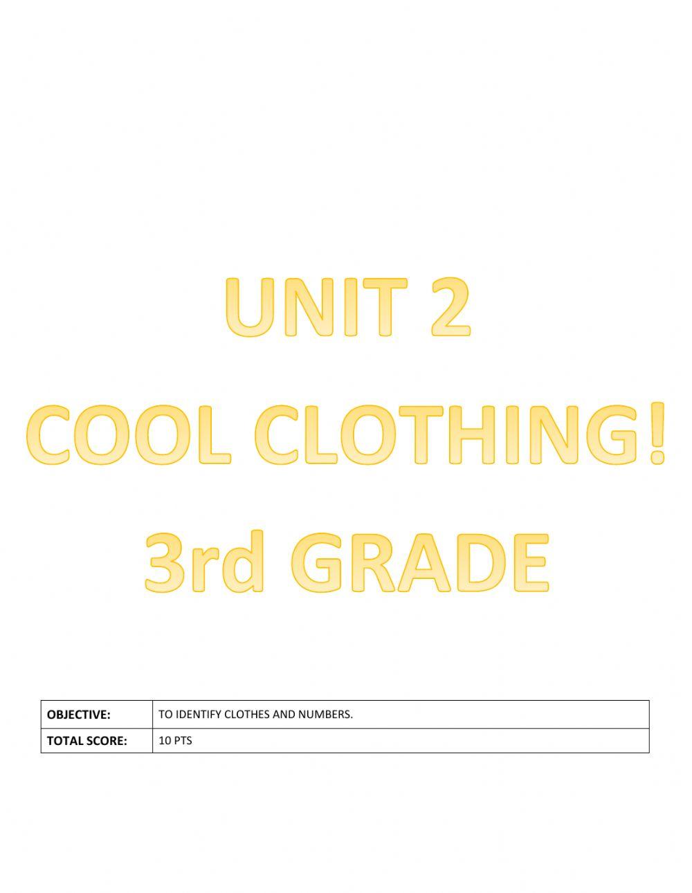 Cool clothing- Unit 2