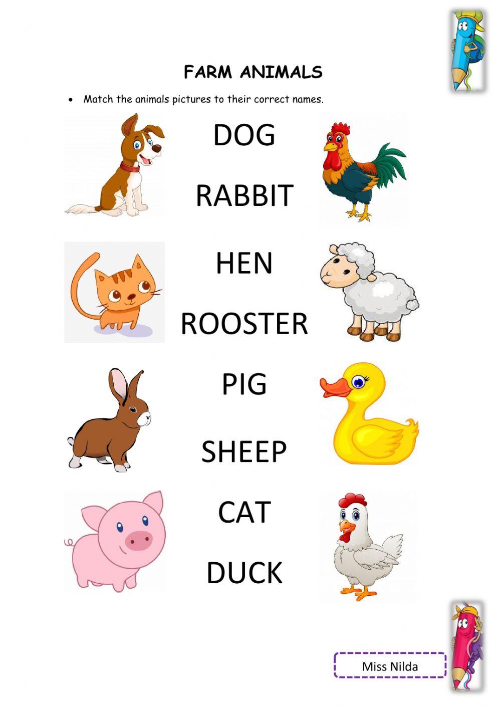 Farm animals online exercise for Computación | Live Worksheets
