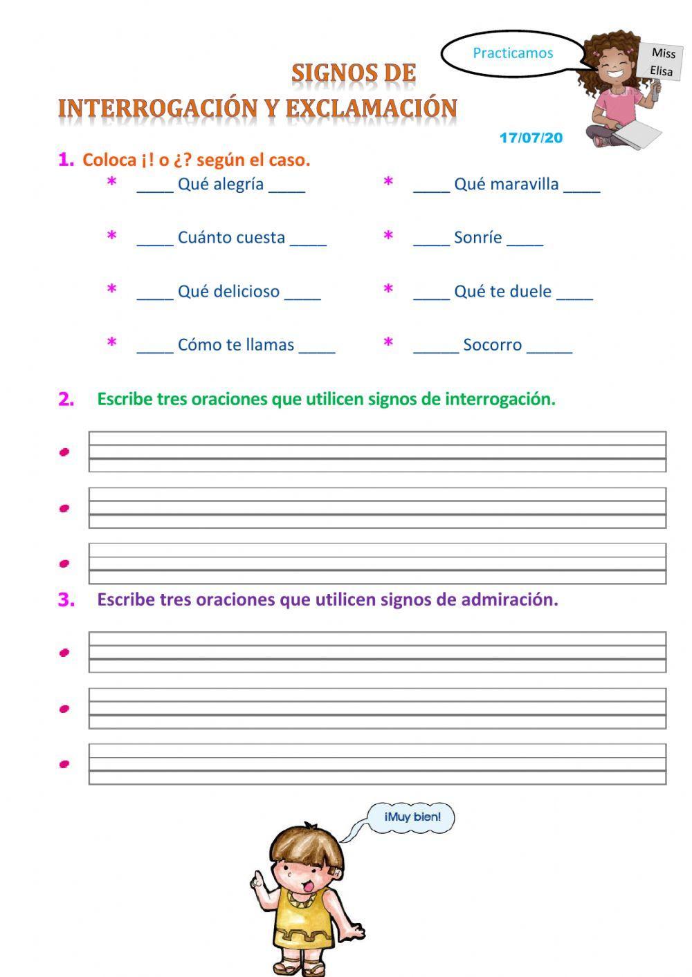 Signos de interrogación y de exclamación Signos de interrogación y de exclamación