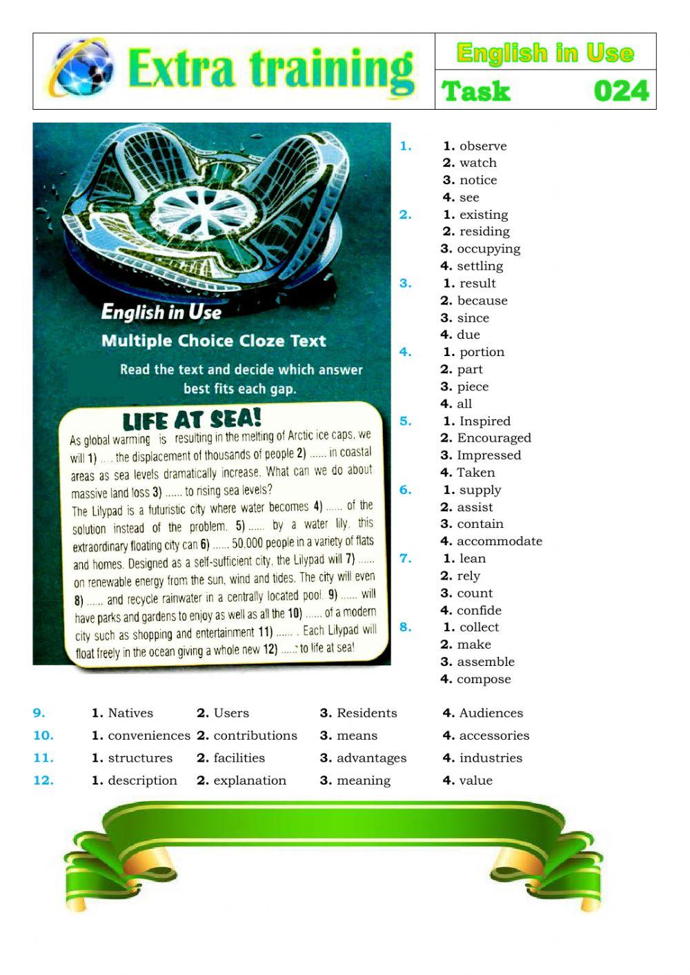 Extra Training 024 worksheet Live Worksheets
