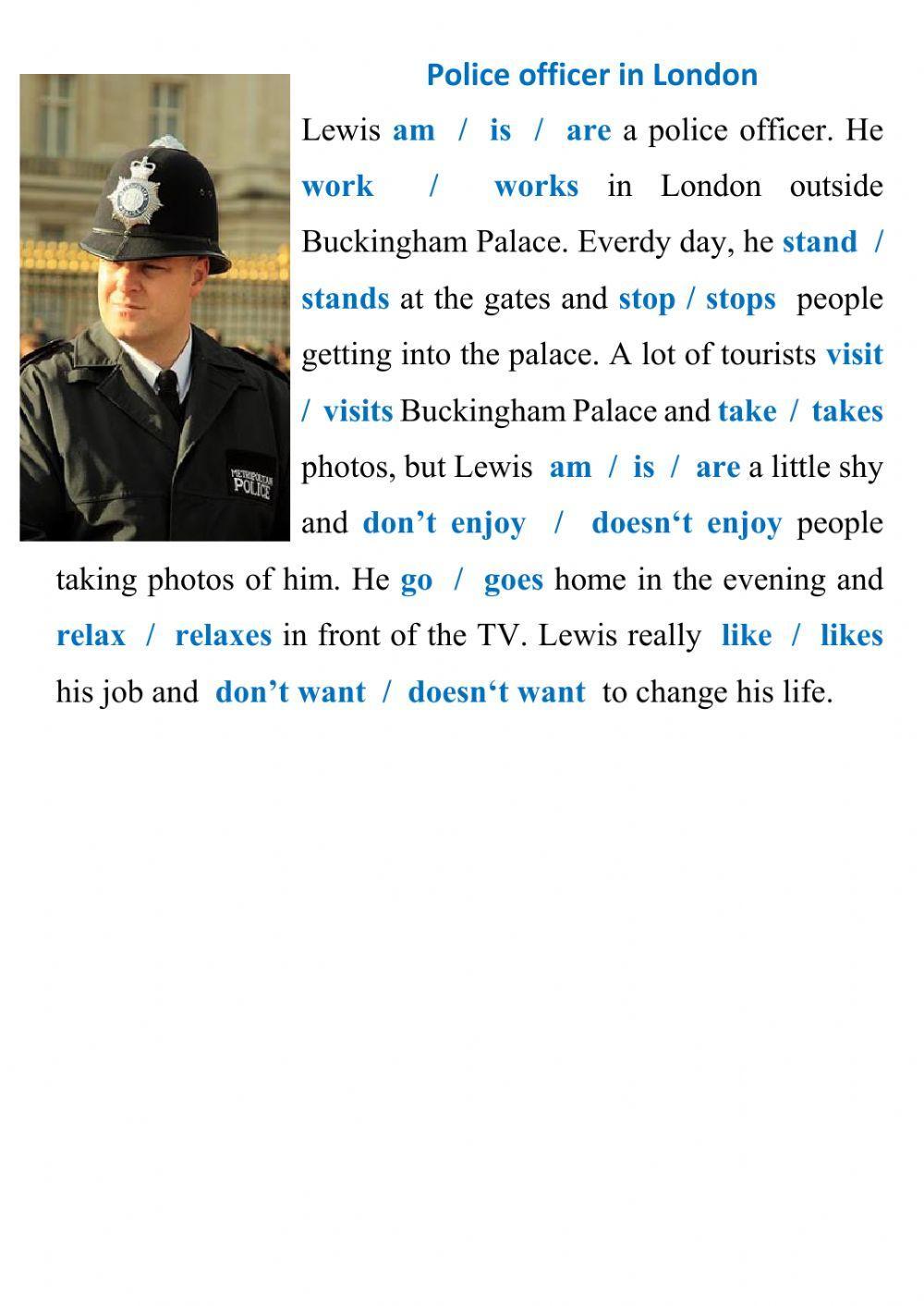 Reading - police officer in London