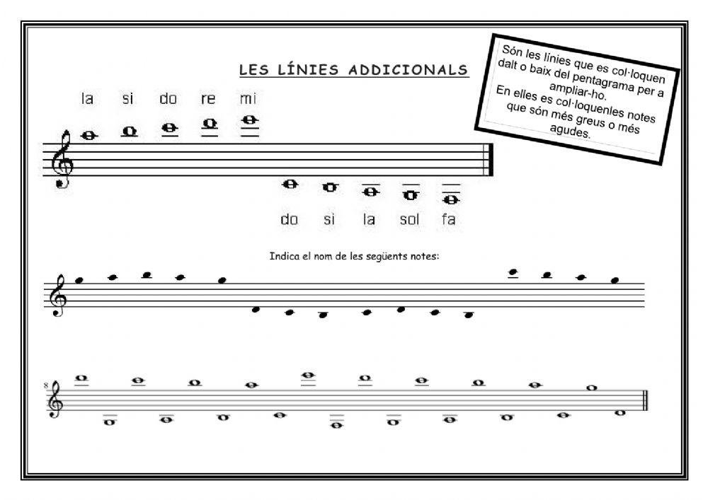 Les línies addicionals