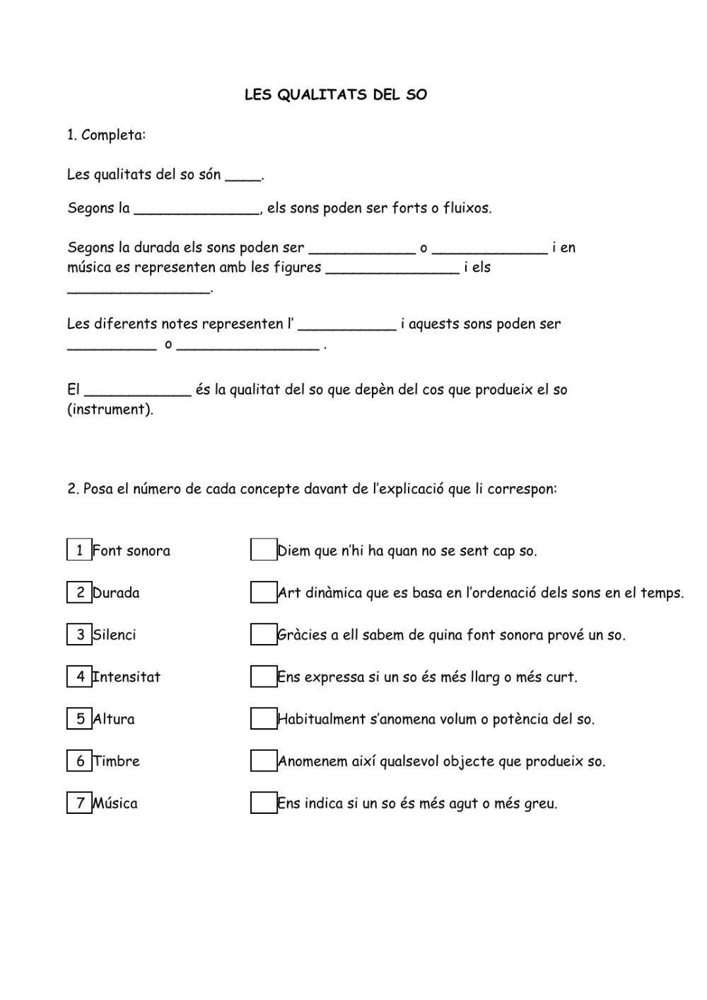 Les qualitats del so