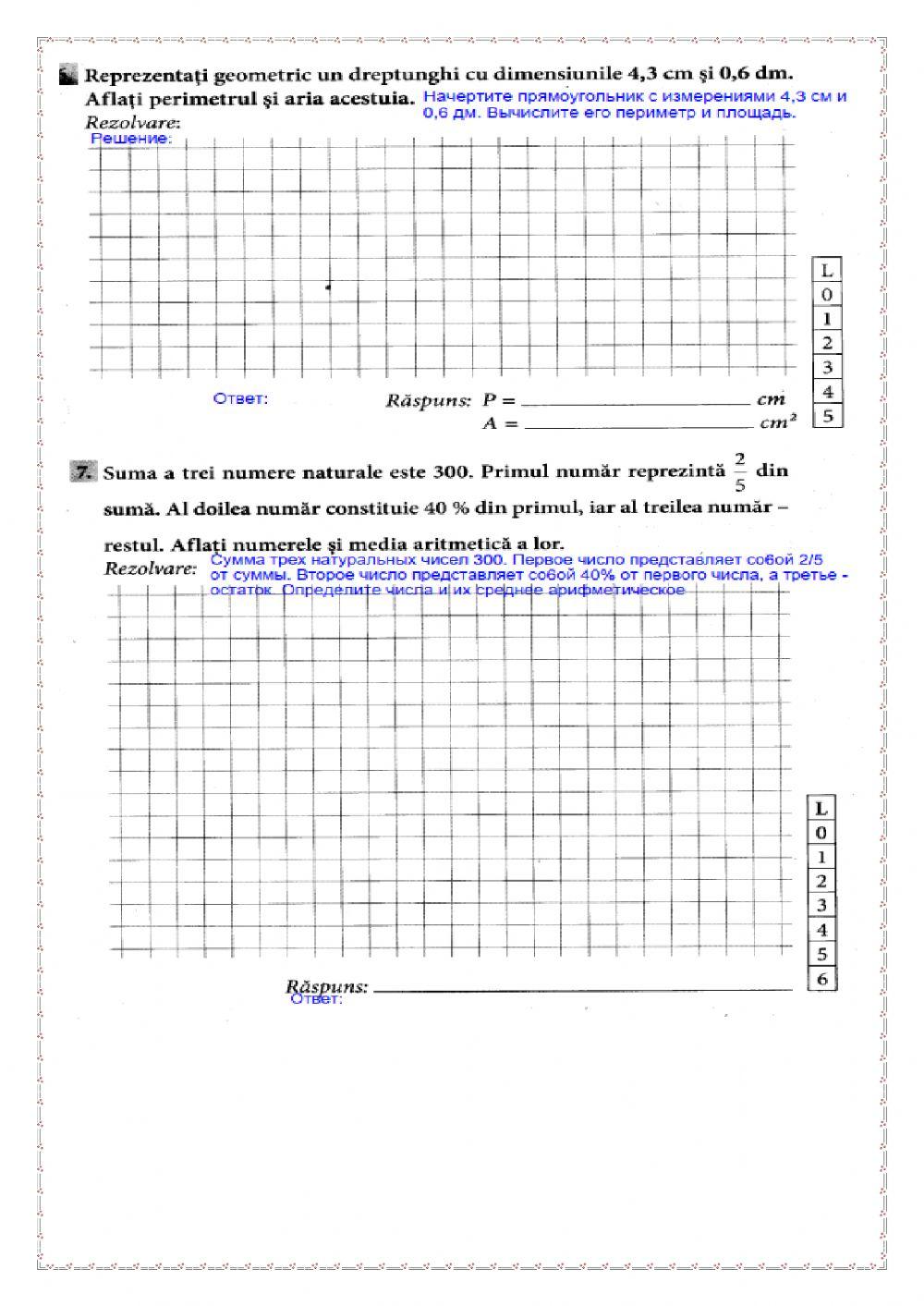 Первичное оценивание 7 класс 1 вариант