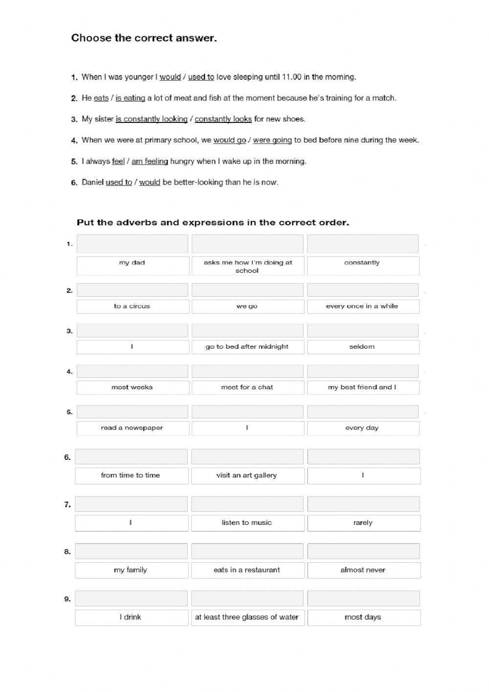 Habits and Frequency Adverbs