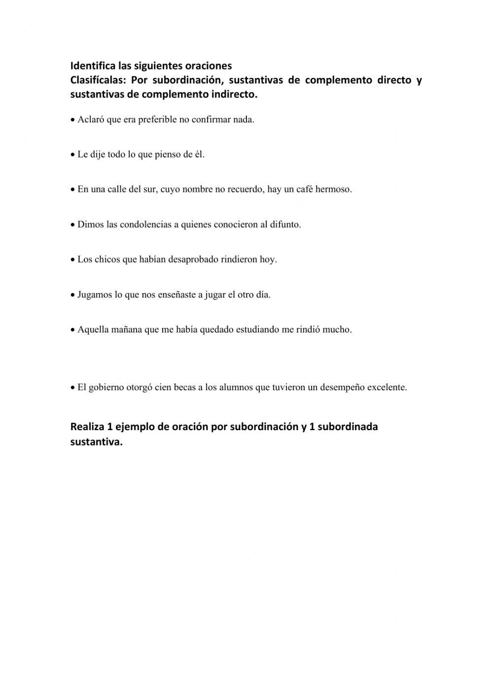 Oraciones compuestas