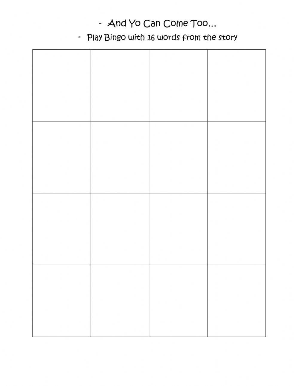 And You Can Come Too - Lesson