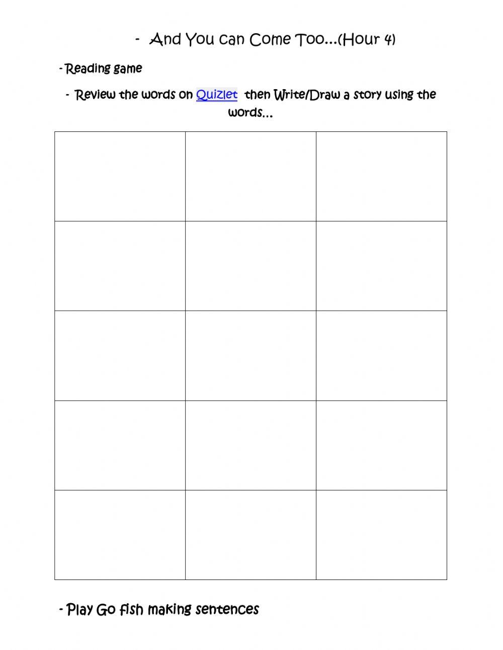 And You Can Come Too - Lesson