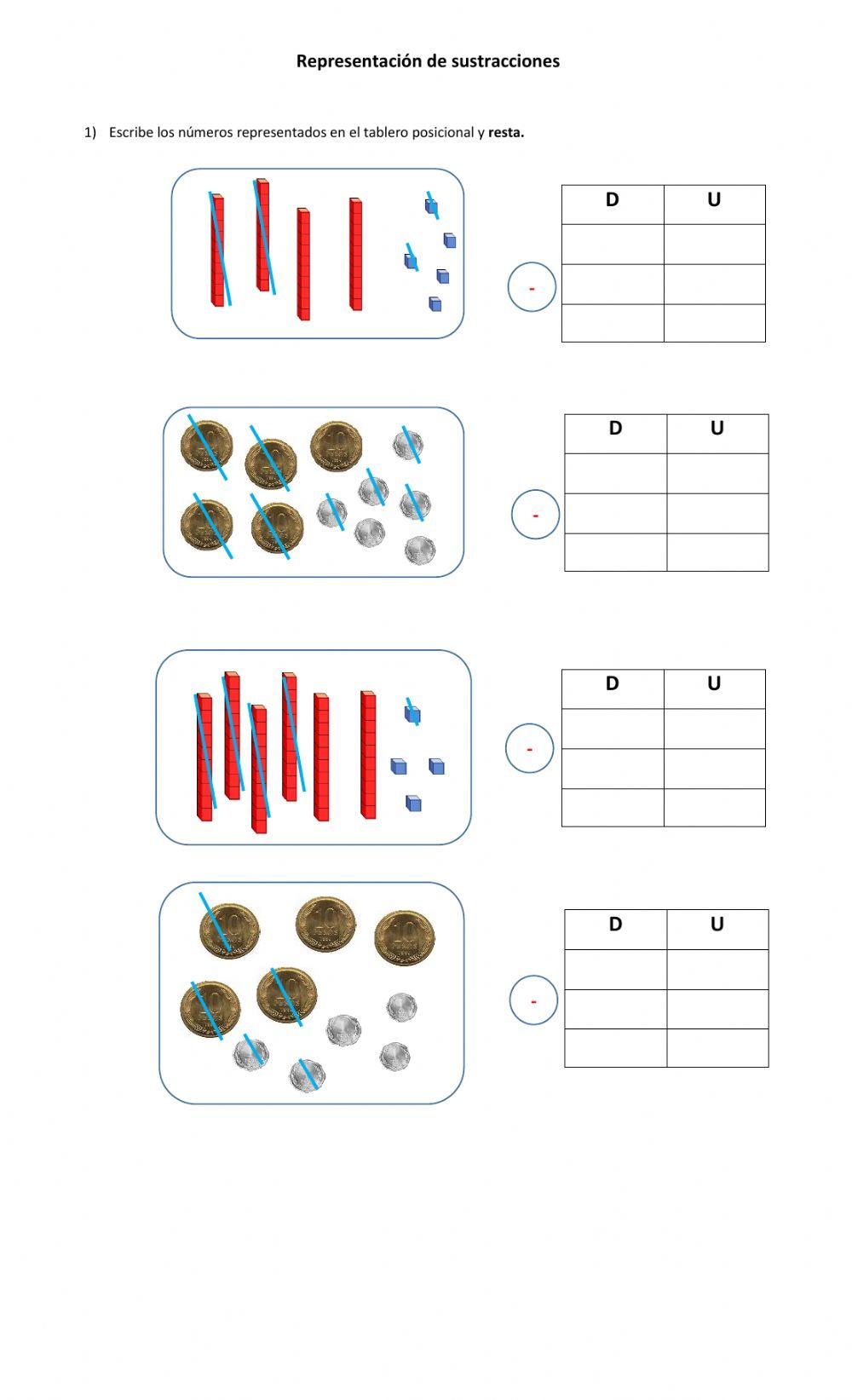 Sustracción sin canje