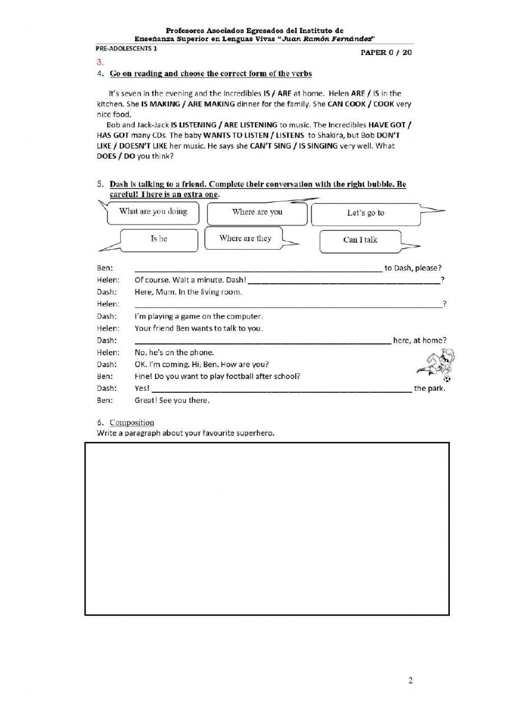 Pre-Adolescents 1 The incredibles