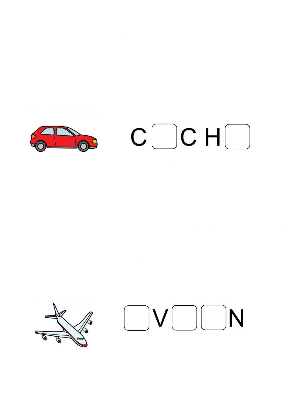 Palabras de transportes