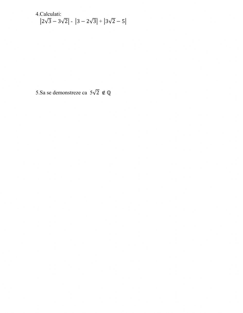 Operatii cu numere reale