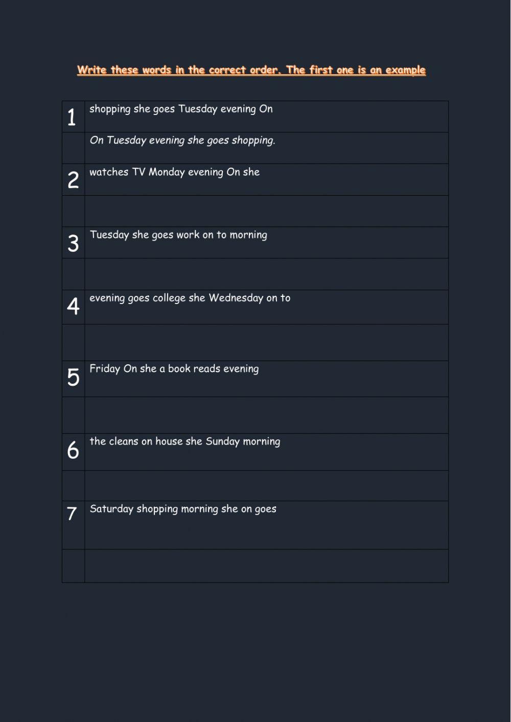 Morning afternoon evening