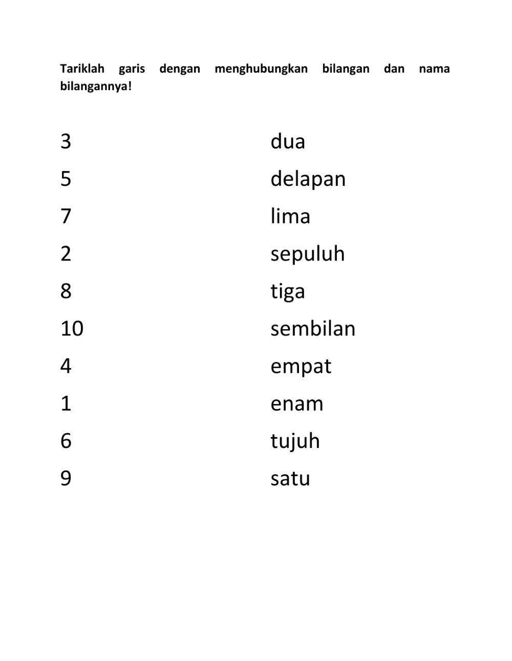 Matematika 1 SD (bilangan 1-10)