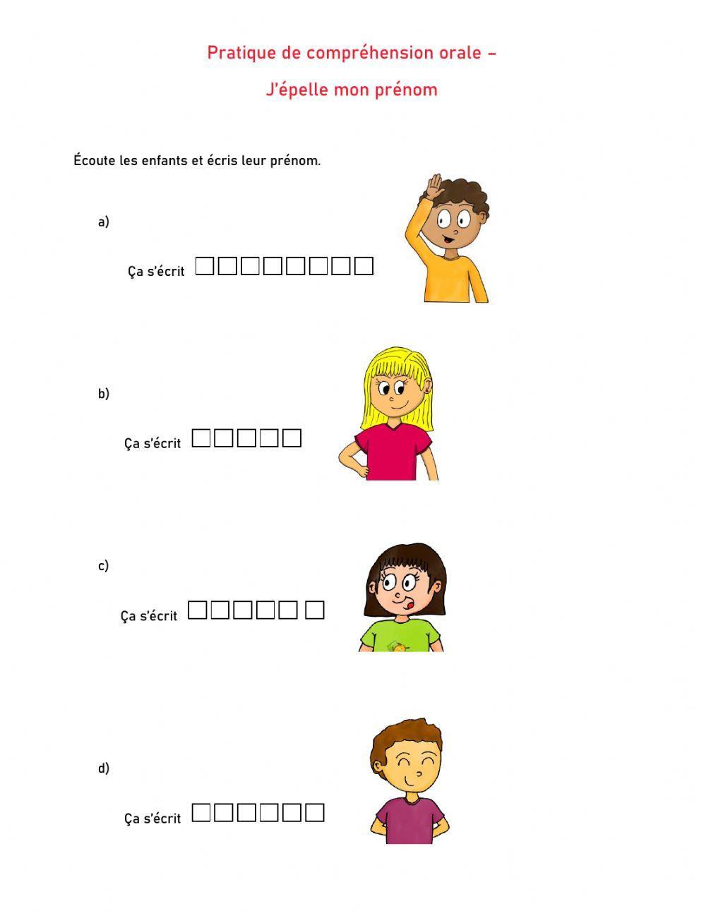 L'alphabet: J'épelle mon prénom (C.O.) L'alphabet: J'épelle mon prénom (C.O.)