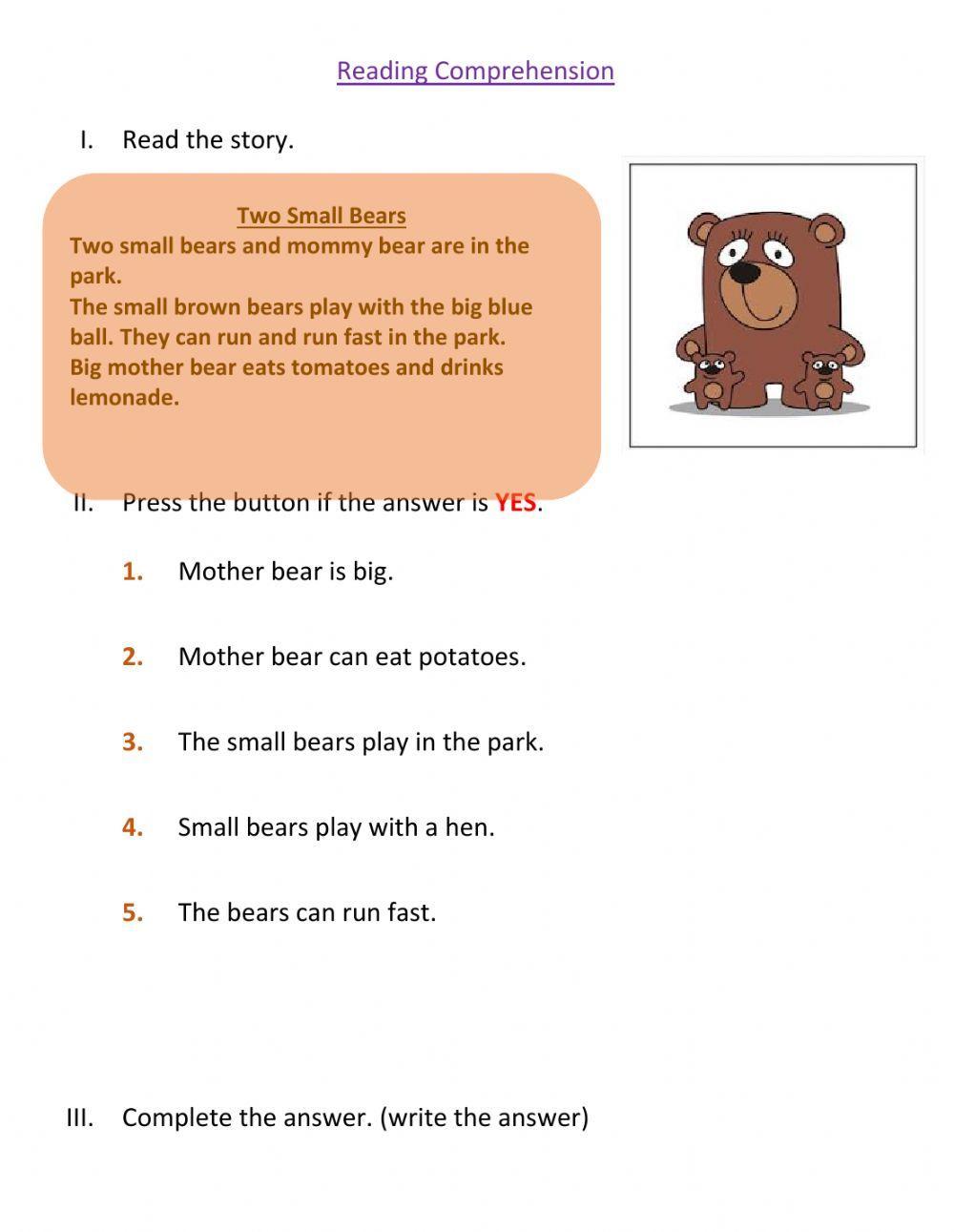 Reading Comprehension 2