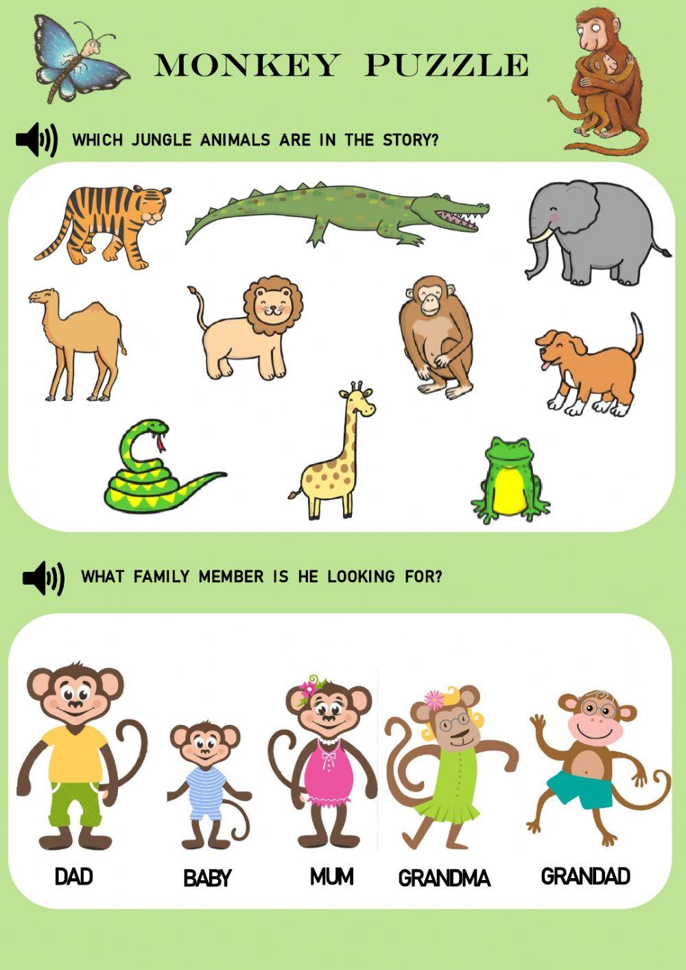 Monkey Puzzle worksheet Monkey Puzzle worksheet