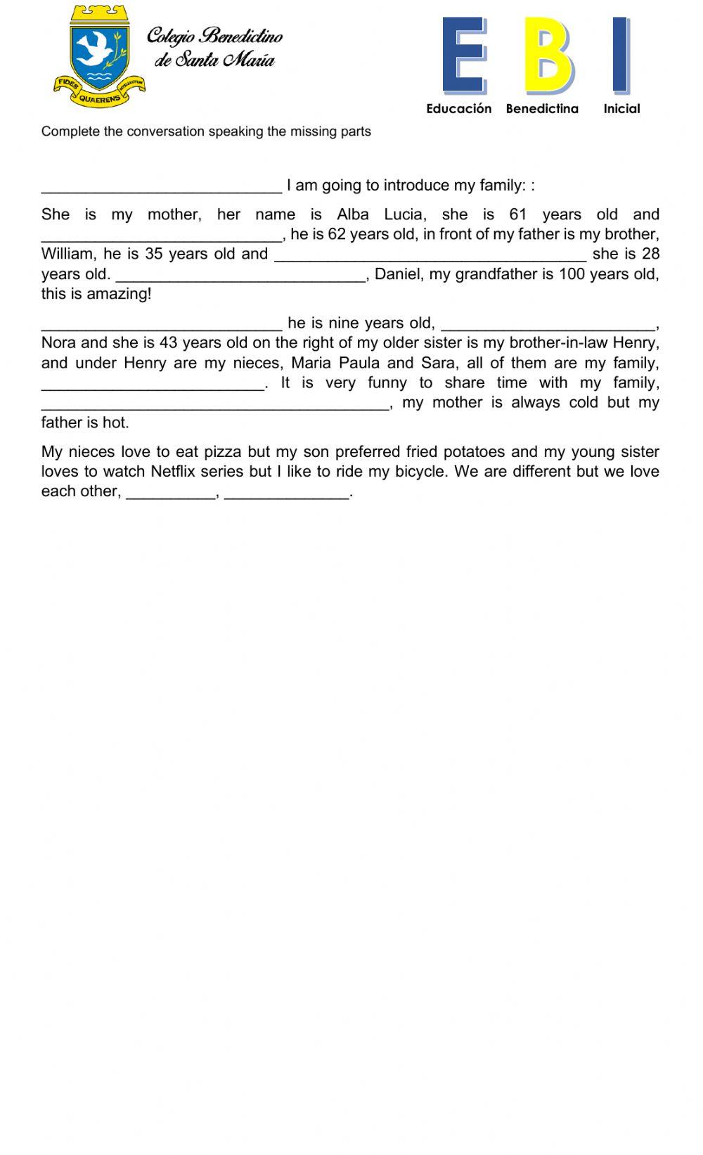 Listening and speaking practice